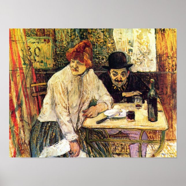 Poster Toulouse-Lautrec - A la Mie dans le Restaurant (Devant)