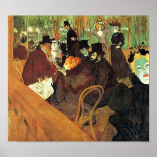 Poster Toulouse-Lautrec : Au Moulin-Rouge
