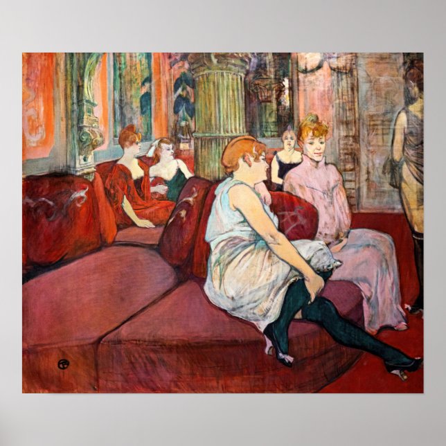 Poster Toulouse-Lautrec - Au Salon, rue des Moulins (Devant)