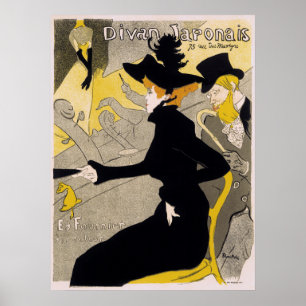Poster TOULOUSE-LAUTREC - DIVAN JAPONAIS c. 1892