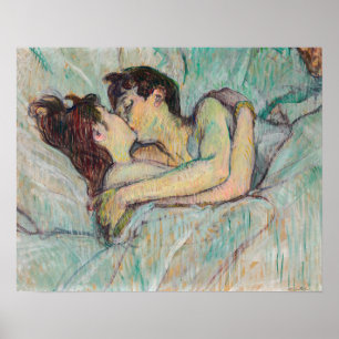 Poster Toulouse-Lautrec - En Lit, Baiser