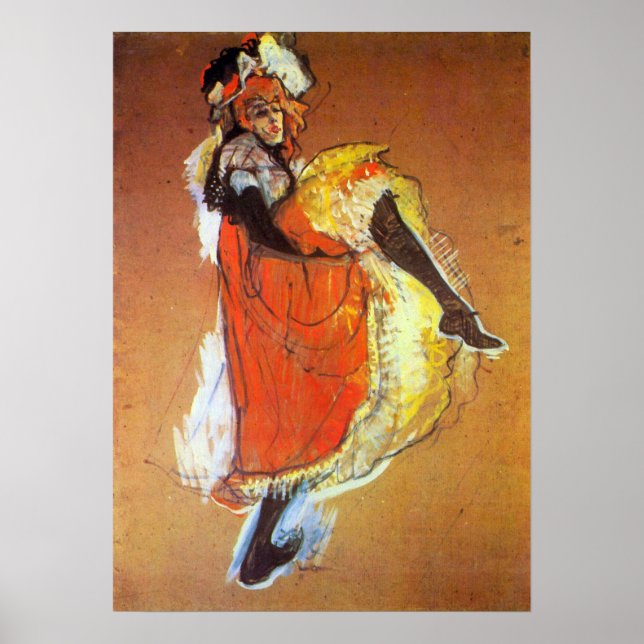 Poster Toulouse-Lautrec - Jane Avril Dancing (Devant)