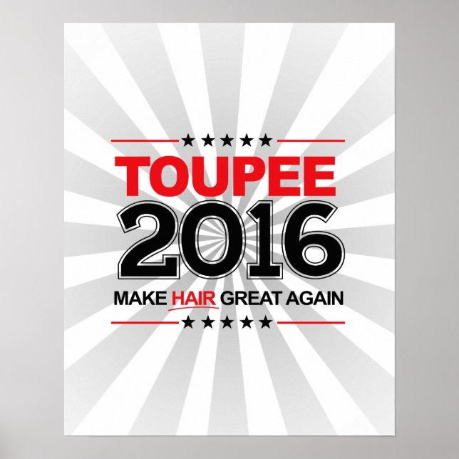 Poster TOUPEE 2016 - Rendre les cheveux superbes (Devant)