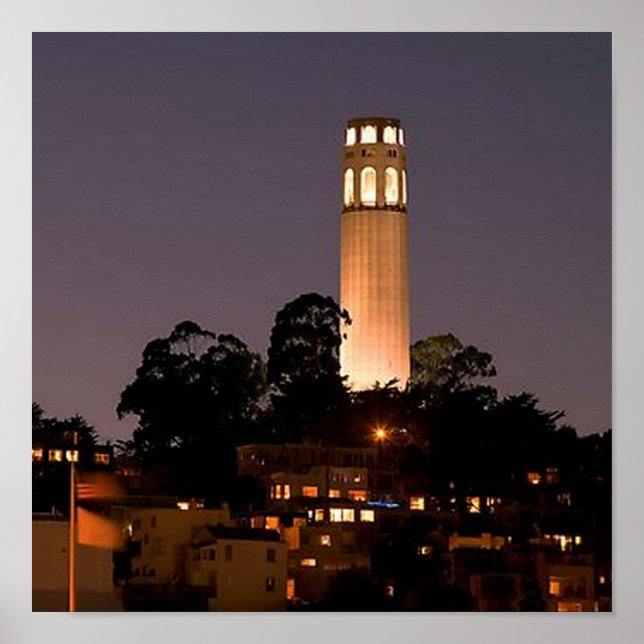 Poster Tour Coit la nuit (Devant)