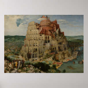 Poster Tour de Babel par Pieter Bruegel l'Ancien