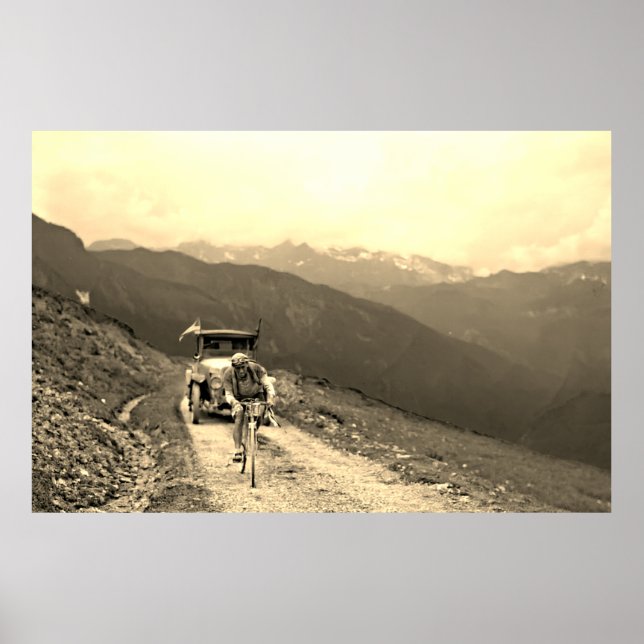 Poster Tour de France 1925 Rider inconnu Col d'Aubisque (Devant)
