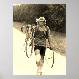 Poster Tour de France 1928 Italien Giusto Cerutti Sépia