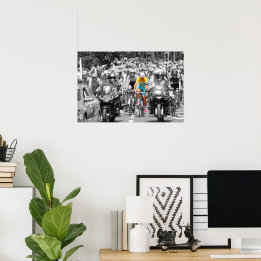Poster Tour de France Jaune Jersey Peloton Course cyclist
