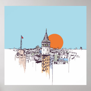 Poster Tour de Galata et quartier de Galata à Beyoglu Ist