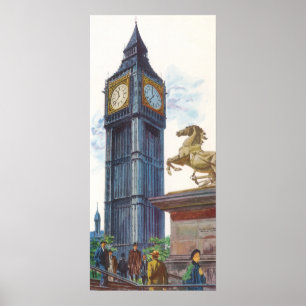 Poster Tour de l'horloge Big Ben au Palais de Westminster