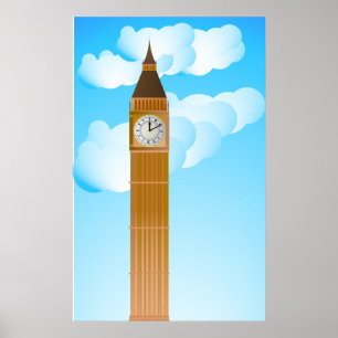 Poster Tour de l'horloge et Big Ben