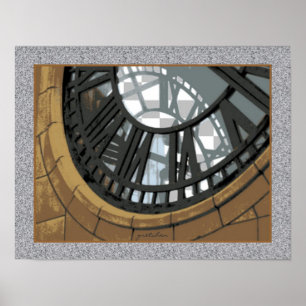 Poster Tour de l'horloge, Wellington, Nouvelle-Zélande