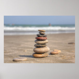 Poster Tour de pierre sur la plage