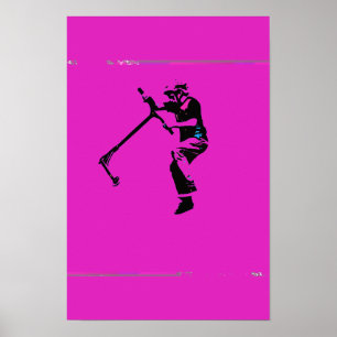 Poster Tour de scooter à fouet - Cavalier de scooter de s