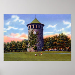 Poster Tour d'eau de parc de Wilmington Delaware Rockford