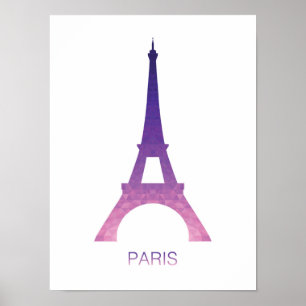 Poster Tour Eiffel abstrait