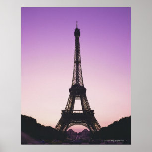 Poster Tour Eiffel au coucher du soleil