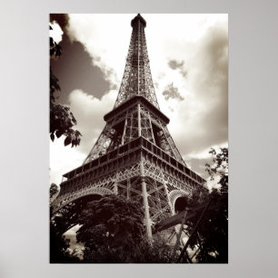 Poster Tour Eiffel Brown à Paris