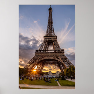 Poster Tour Eiffel Coucher de soleil