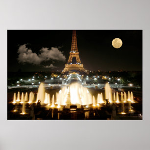 Poster Tour Eiffel de nuit