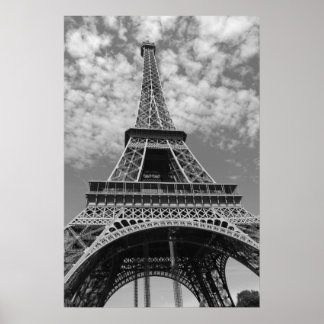 Poster Tour Eiffel en noir et blanc
