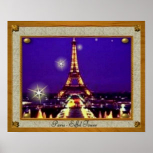 Poster Tour Eiffel encadrée