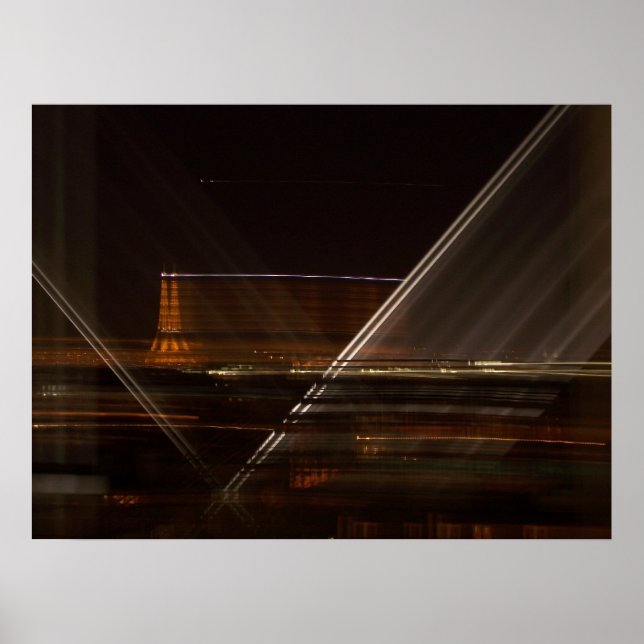 Poster Tour Eiffel face au ciel nocturne (Devant)