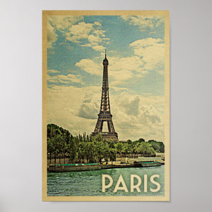 Poster Tour Eiffel France de Vintage voyage d'affiche de