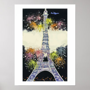Poster Tour Eiffel Paris, Cadeau pour voyageur