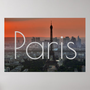 Poster Tour Eiffel Paris Europe Travel