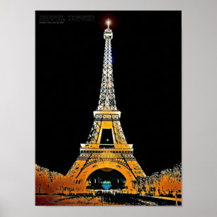 Poster Tour Eiffel, Paris, France