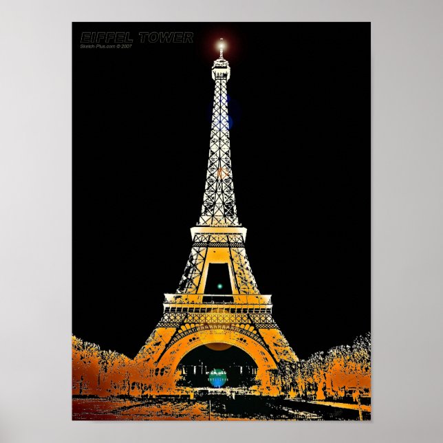 Poster Tour Eiffel, Paris, France (Devant)