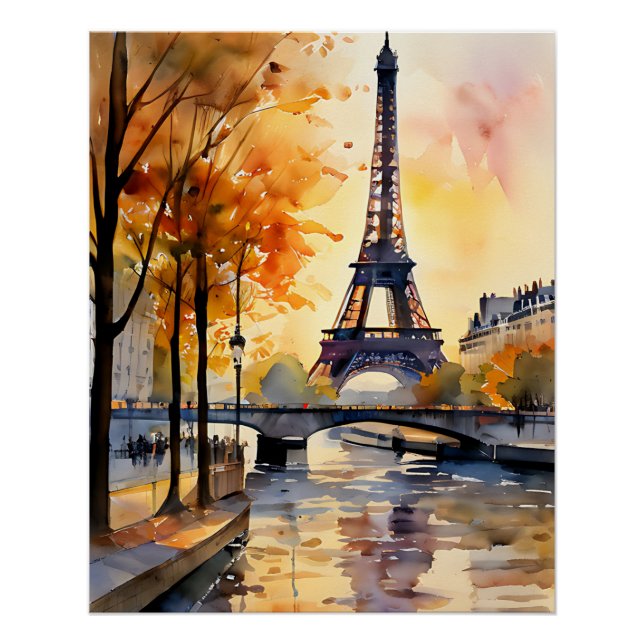 Poster Tour Eiffel Paris France Monument historique (Devant)