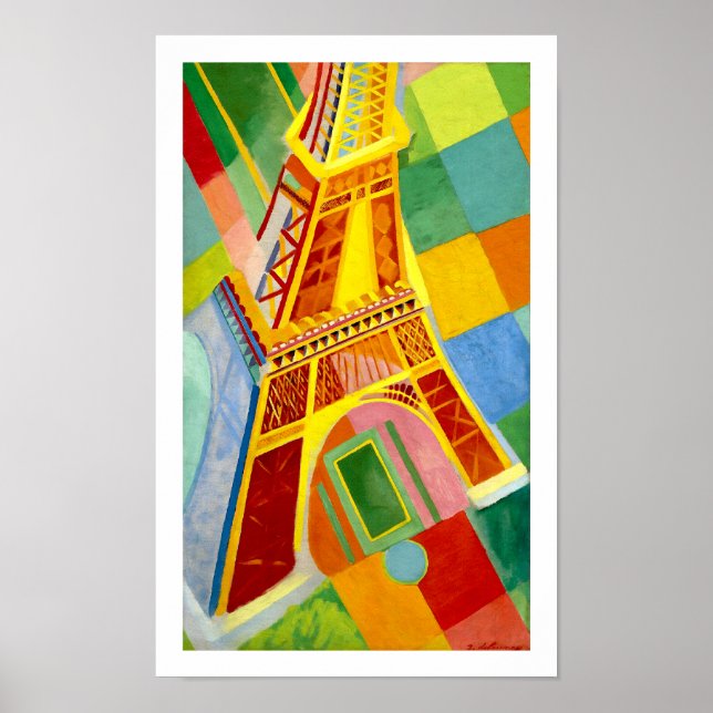 Poster Tour Eiffel Paris, François par Robert Delaunay (Devant)