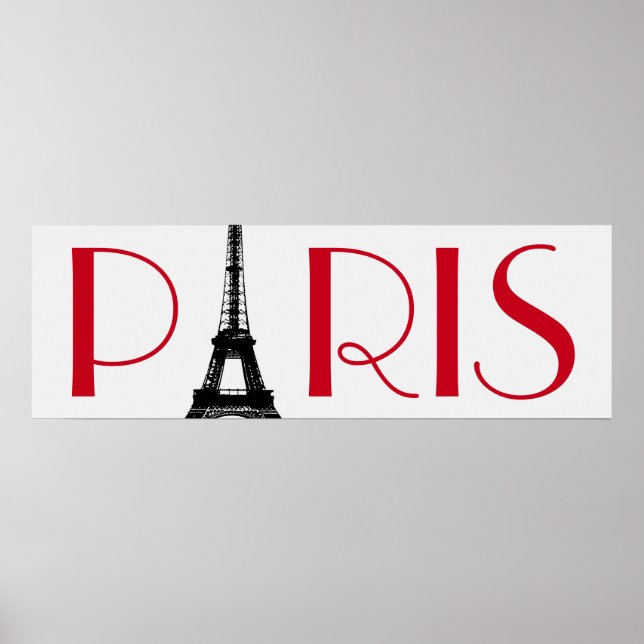 Poster Tour Eiffel Paris Voyage (Devant)
