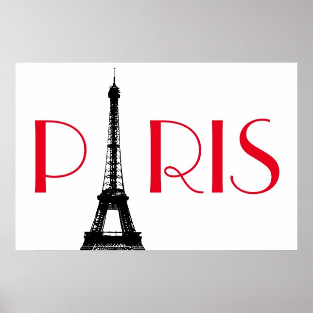 Poster Tour Eiffel Paris Voyage (Devant)
