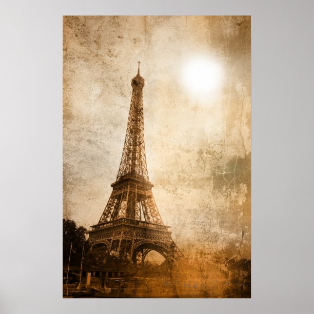 Poster Tour Eiffel vintage (Devant)
