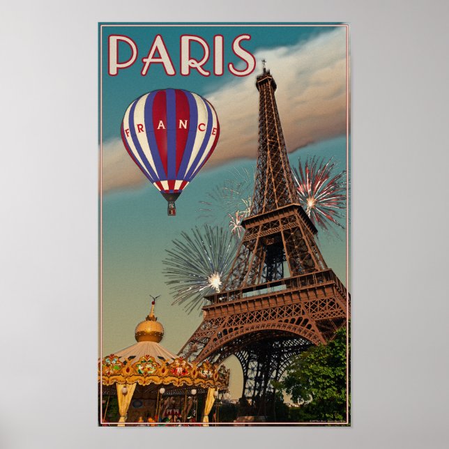 Poster Tour Eiffel vintage (Devant)
