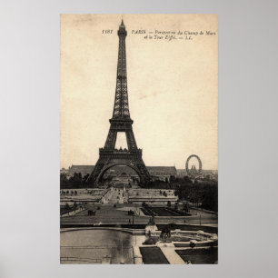 Poster Tour Eiffel Vintage du début des années 190