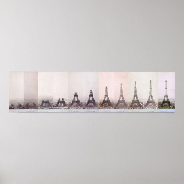 Poster Tour Eiffel vintage photo Paris (Devant)