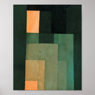 Poster Tour en orange et vert : Paul Klee 1922