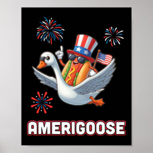 Poster Tour Goose Fireworks Amerigoose Independence 4e