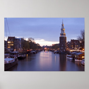 Poster Tour Montelbaan à Amsterdam la Pays-Bas