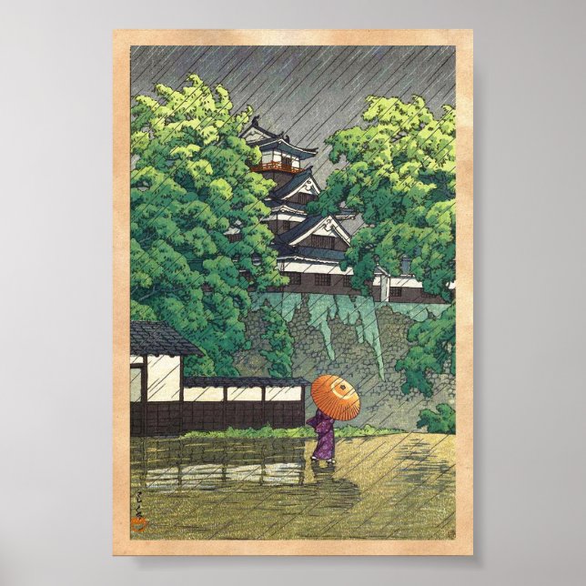 Poster Tour Udo, Château de Kumamoto (Kumamoto-jô Udoyagu (Devant)