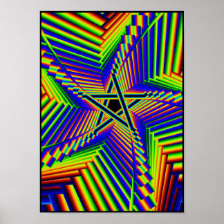 Poster tourbillon arc-en-ciel pentacle 3