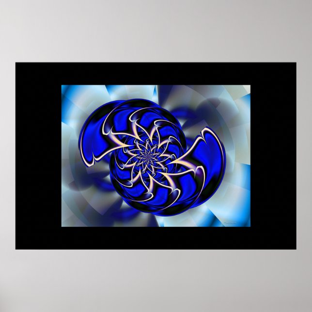 Poster tourbillon bleu (Devant)