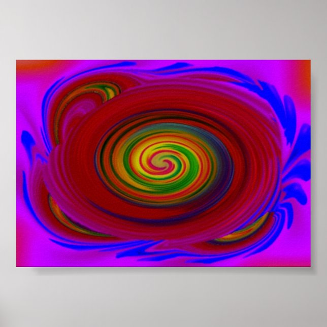 Poster Tourbillon bleu (Devant)