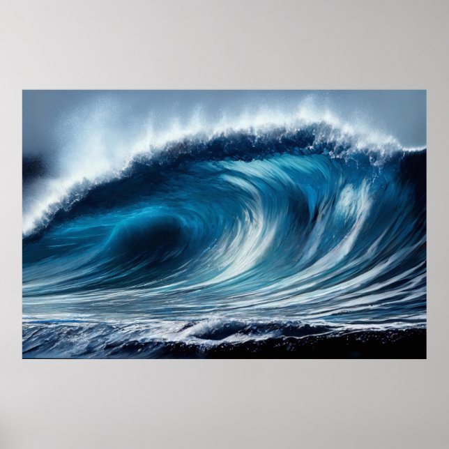 Poster Tourbillon Bleu (Devant)