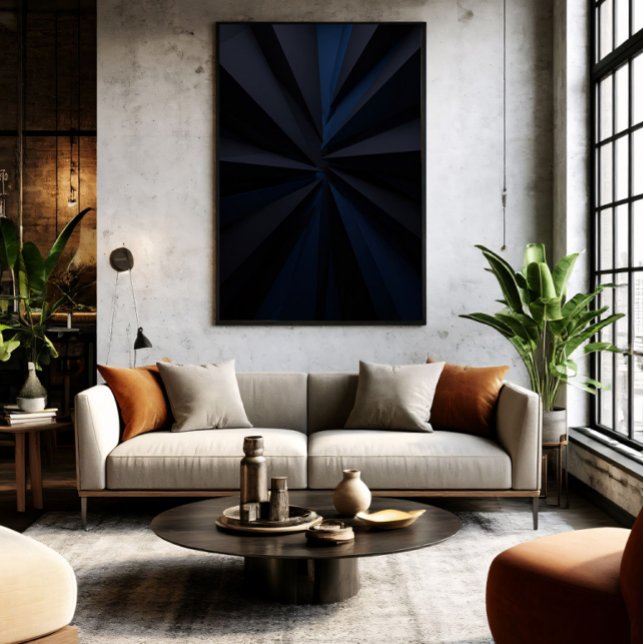 Poster Tourbillon Bleu Profond (Créateur téléchargé)