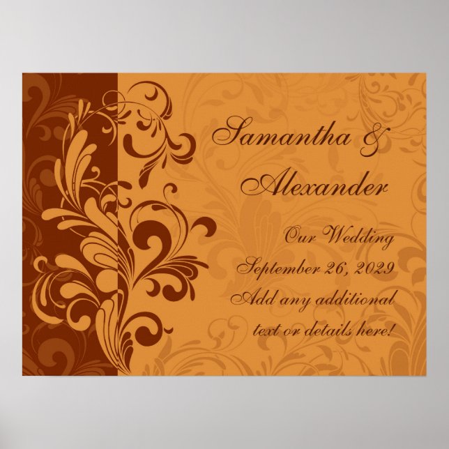 Poster Tourbillon d'automne doré (Devant)